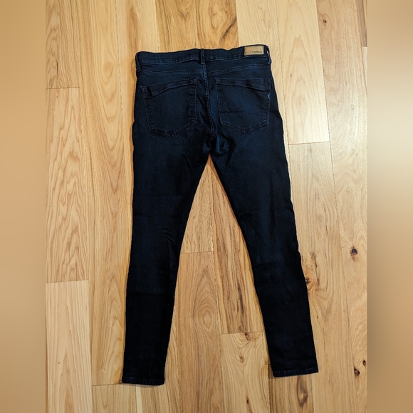 Express Mid Rise Dark Wash Supersoft Womens Skinny Jean Leggings Size 10R - Picture 9 of 13